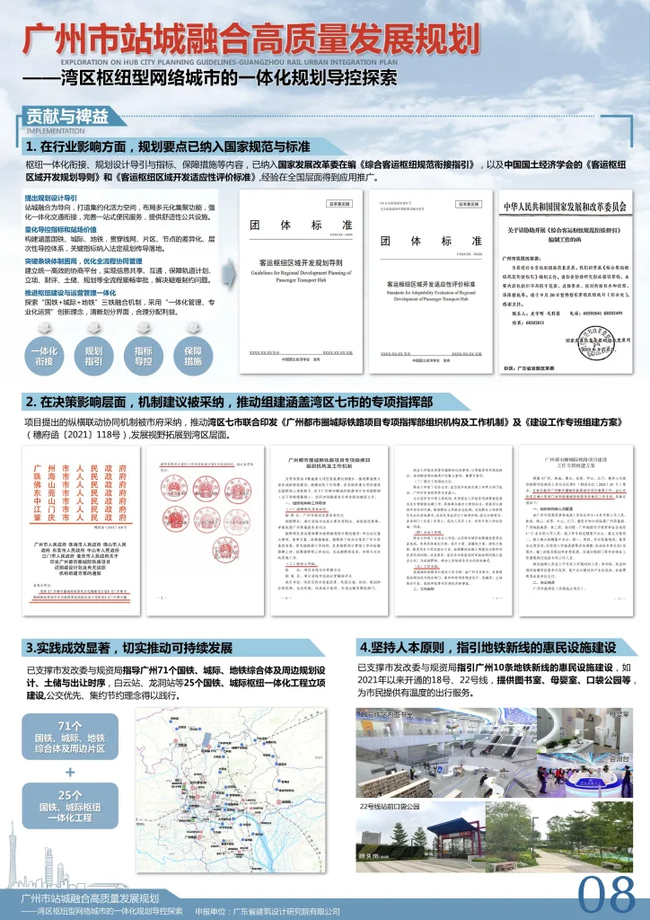 广州市站城融合高质量规划成果
