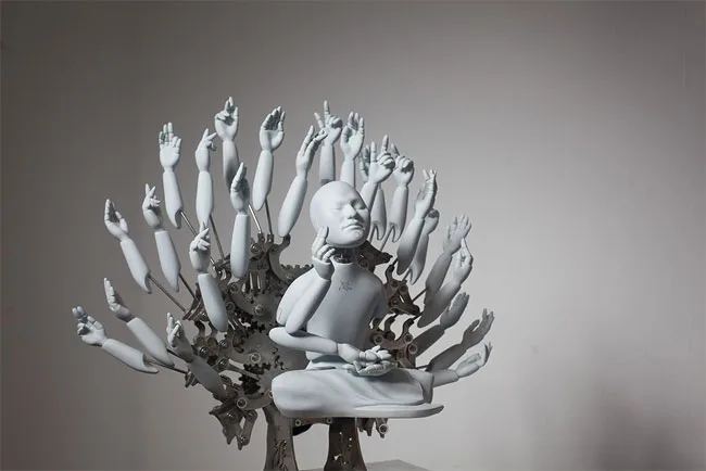 画廊 | 王自远的机械赛博佛像